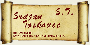Srđan Tošković vizit kartica